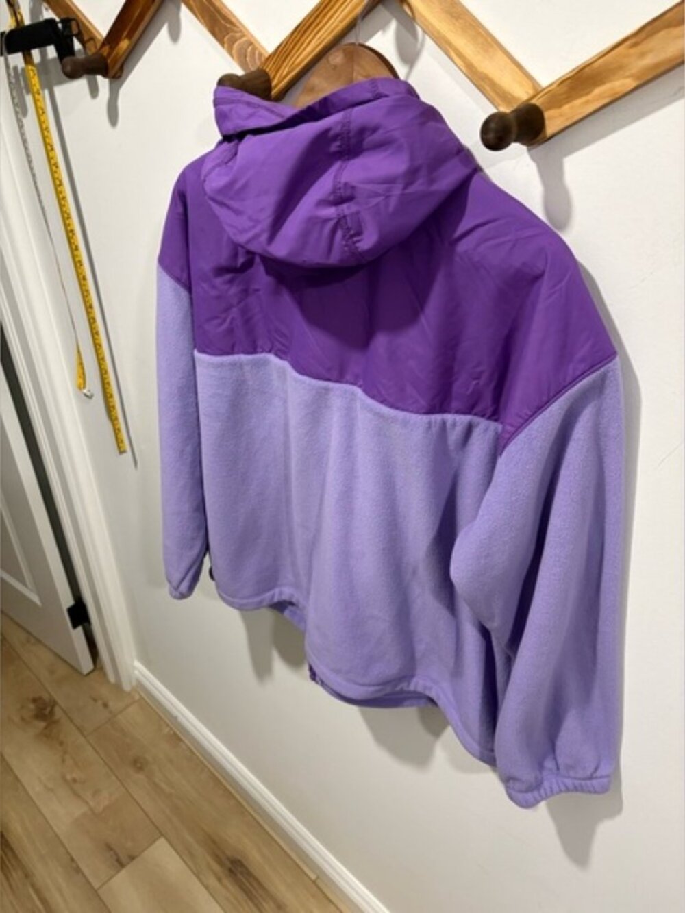NWT Roots x Polartec Collaboration Two-Tone Purple Fleece Jacket Hoodie - Picture 8 of 10